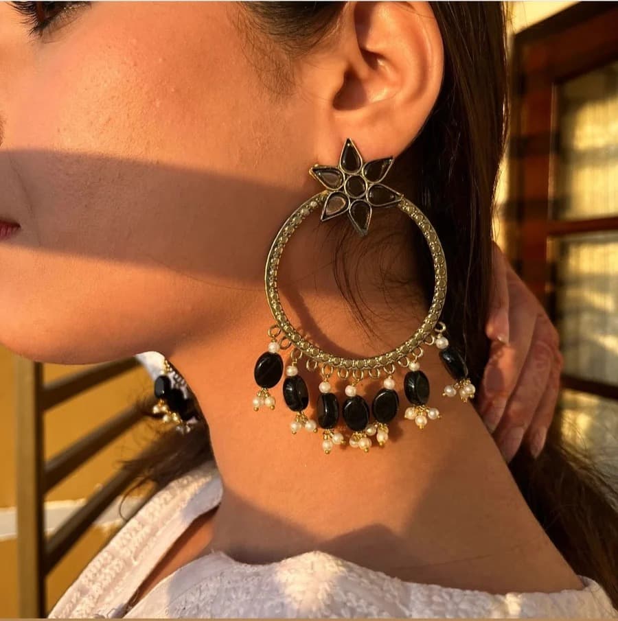 Gold Boho Earrings For Women - 15mm