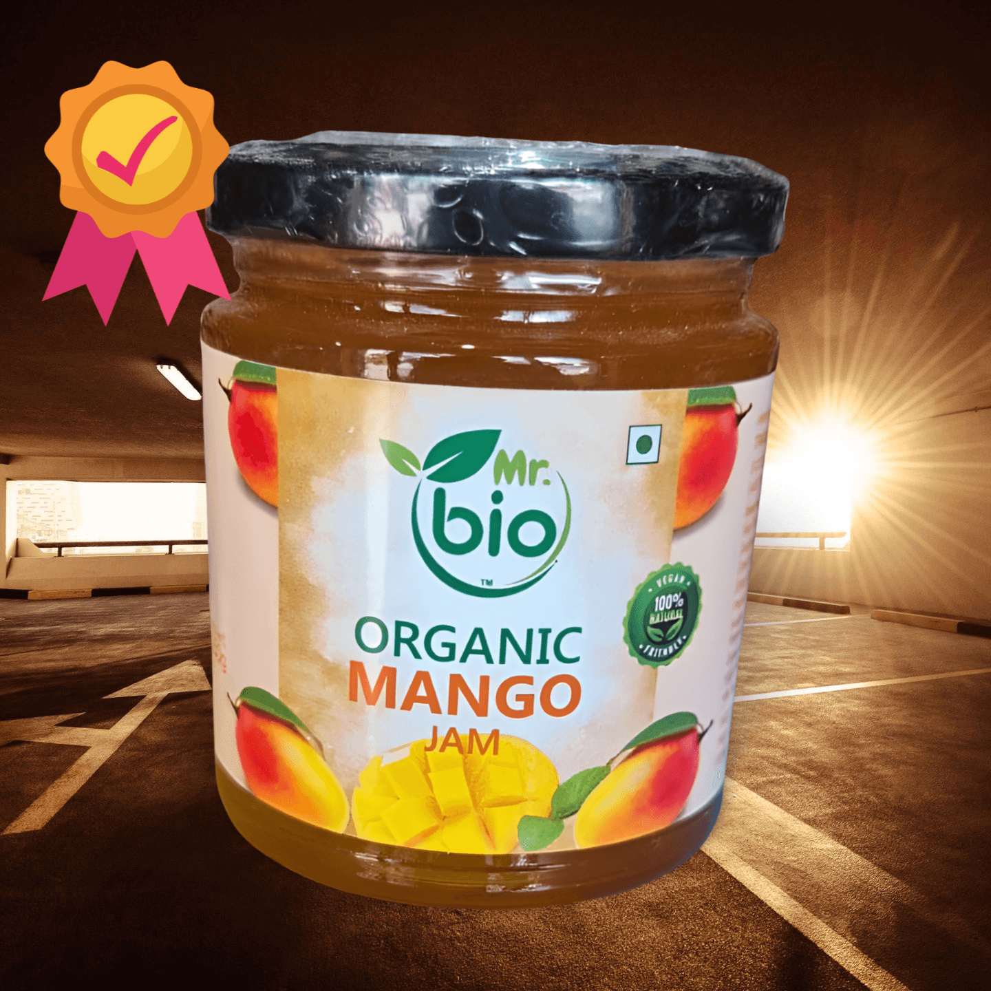 Mr. Bio Organic Mango Jam Glass Bottle - 250 gm