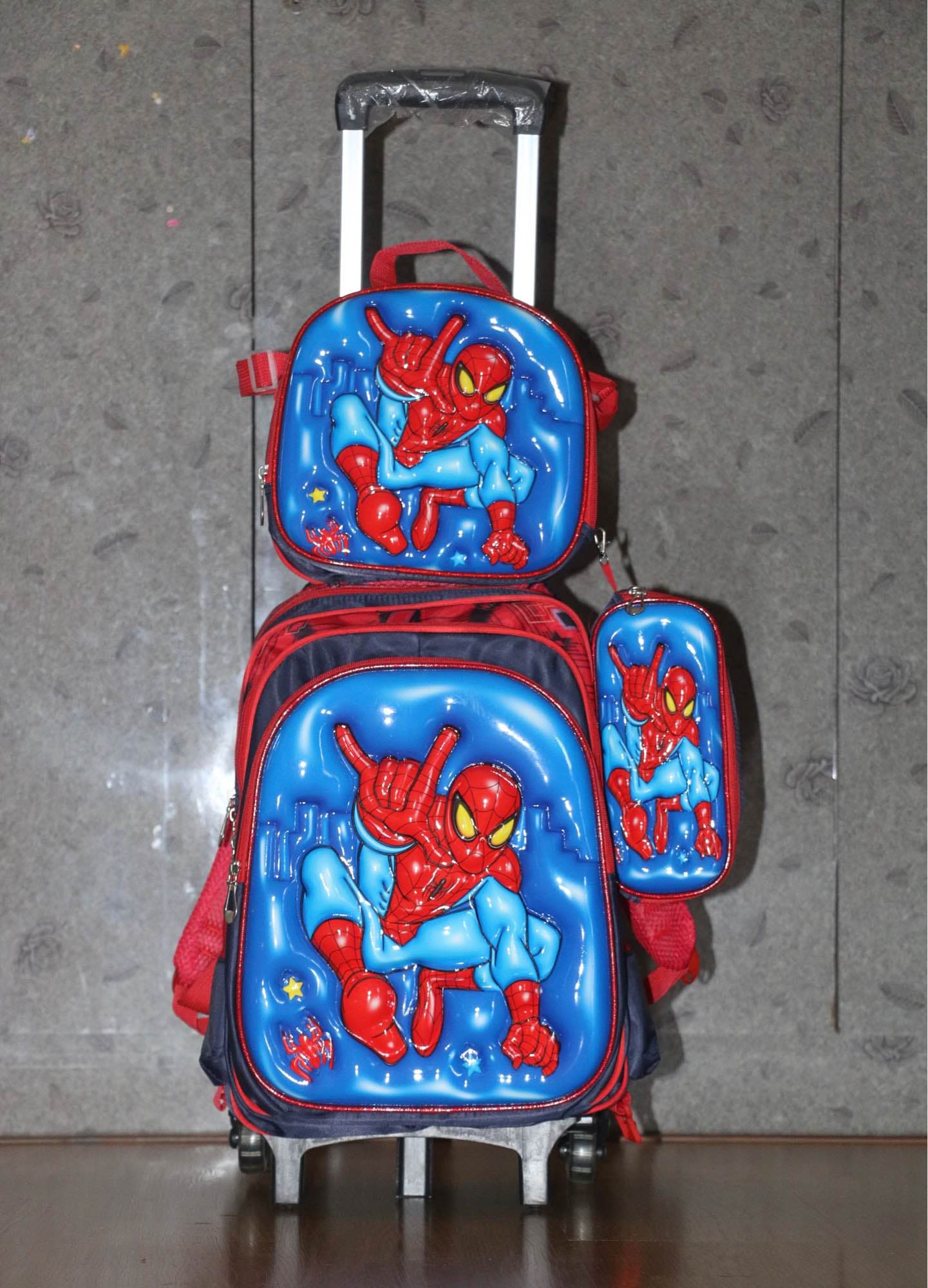 3D Waterproof Trolley Bags For Boys Class 1 to 7