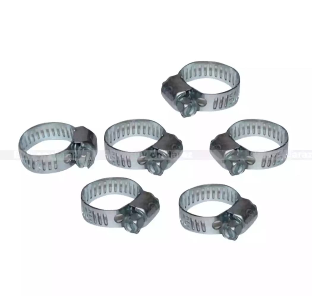 6 Piece 0.5Mm Hose Clamp Set Support - Silver