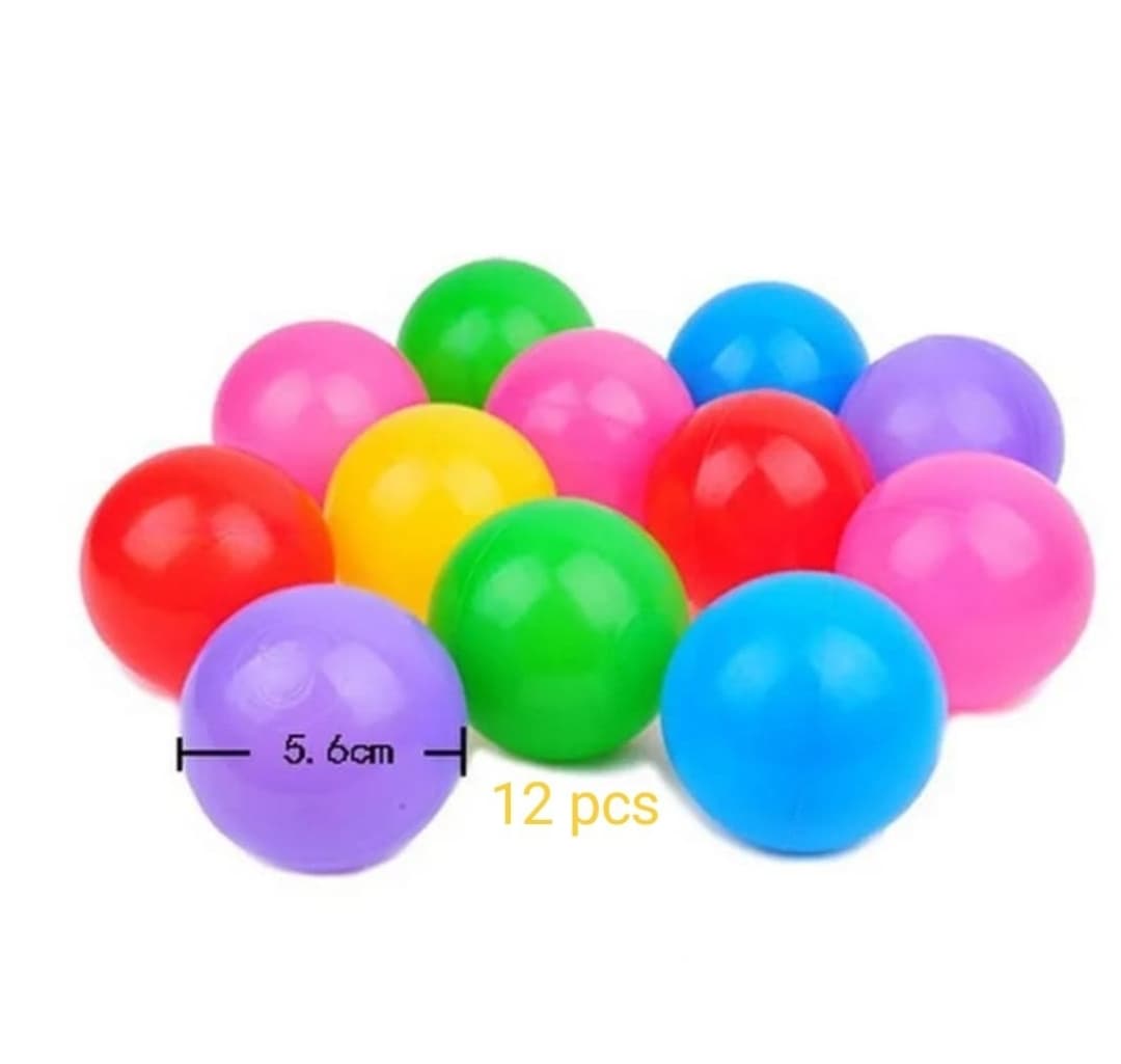 Colourful Baby Balls Toys 12 Pics - Multicolor
