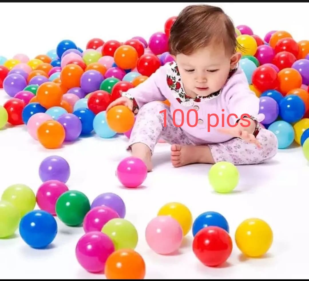 Colourful Baby Balls Toys 100 Pics - Multicolor
