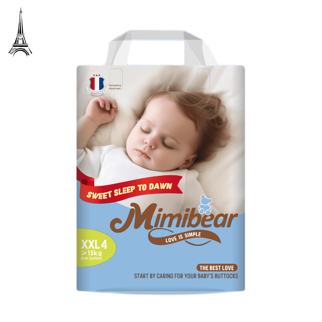 MIMIBEAR XXL Size 4 Piece Travel Pack Premium Baby Diaper Pant Style