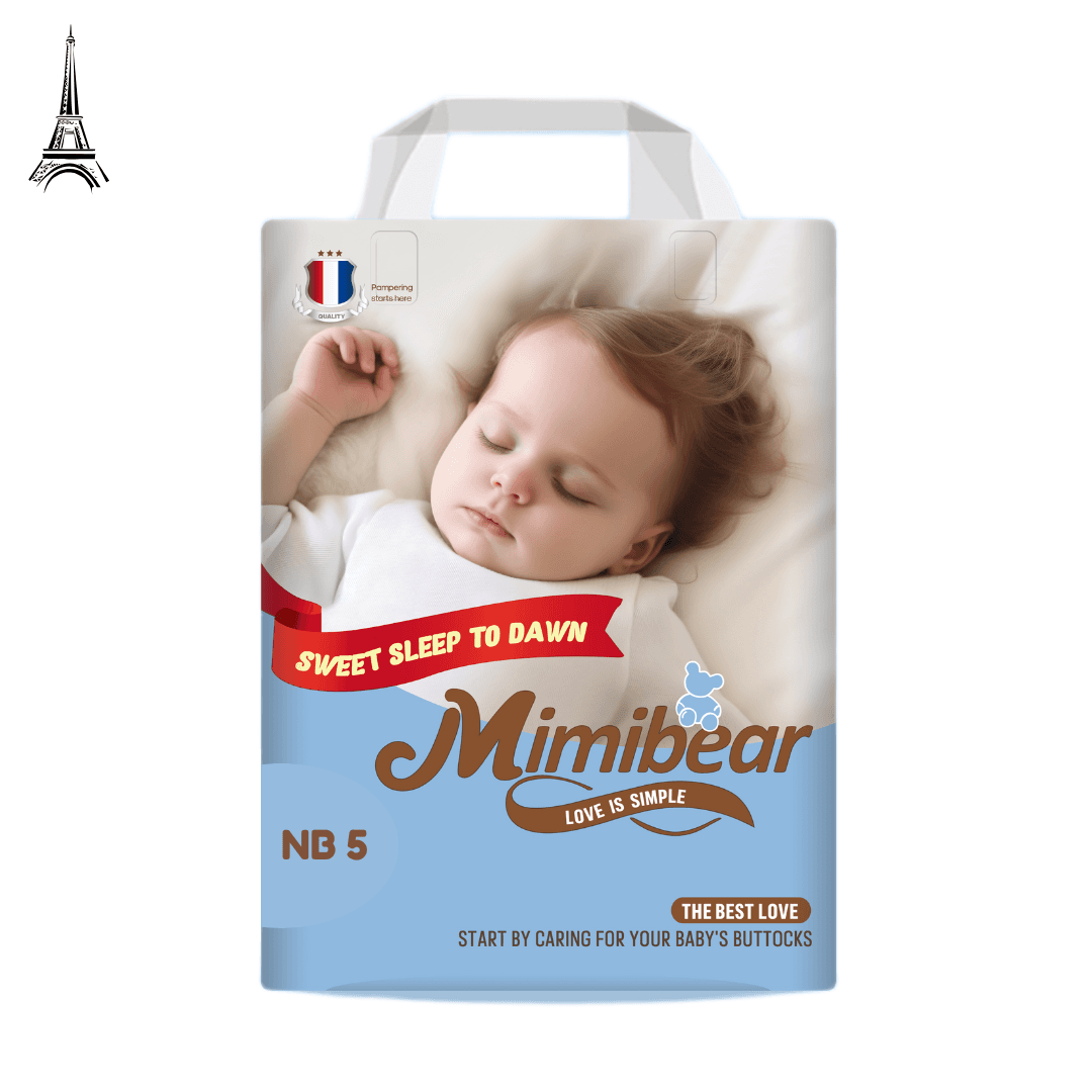 MIMIBEAR New Born (NB) Size 5 Piece Pack Premium Baby Diaper Tape Style
