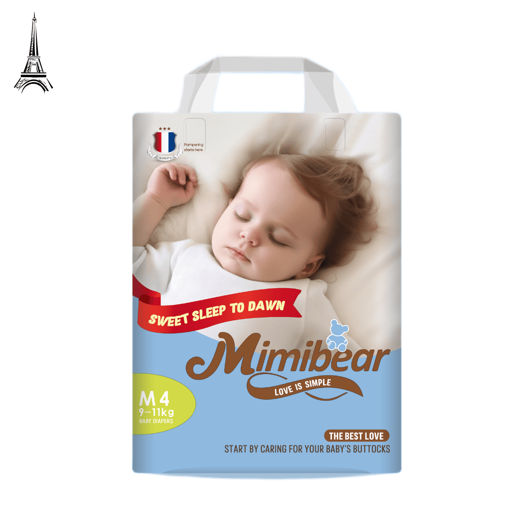 MIMIBEAR Medium Size 4 Piece Travel Pack Premium Baby Diaper Pant Style