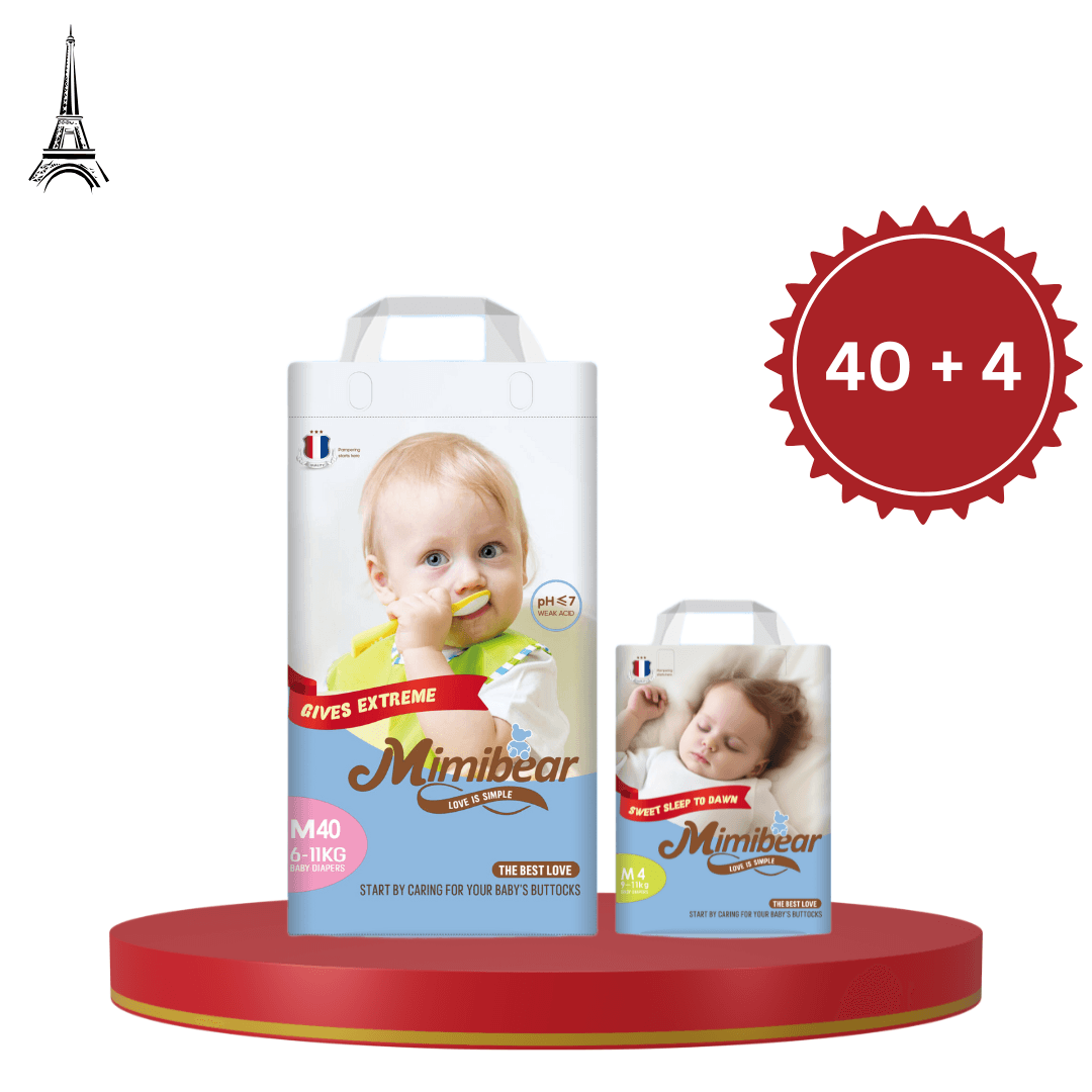 MIMIBEAR Medium Size 44 Piece Pack Premium Baby Diaper Pant Style