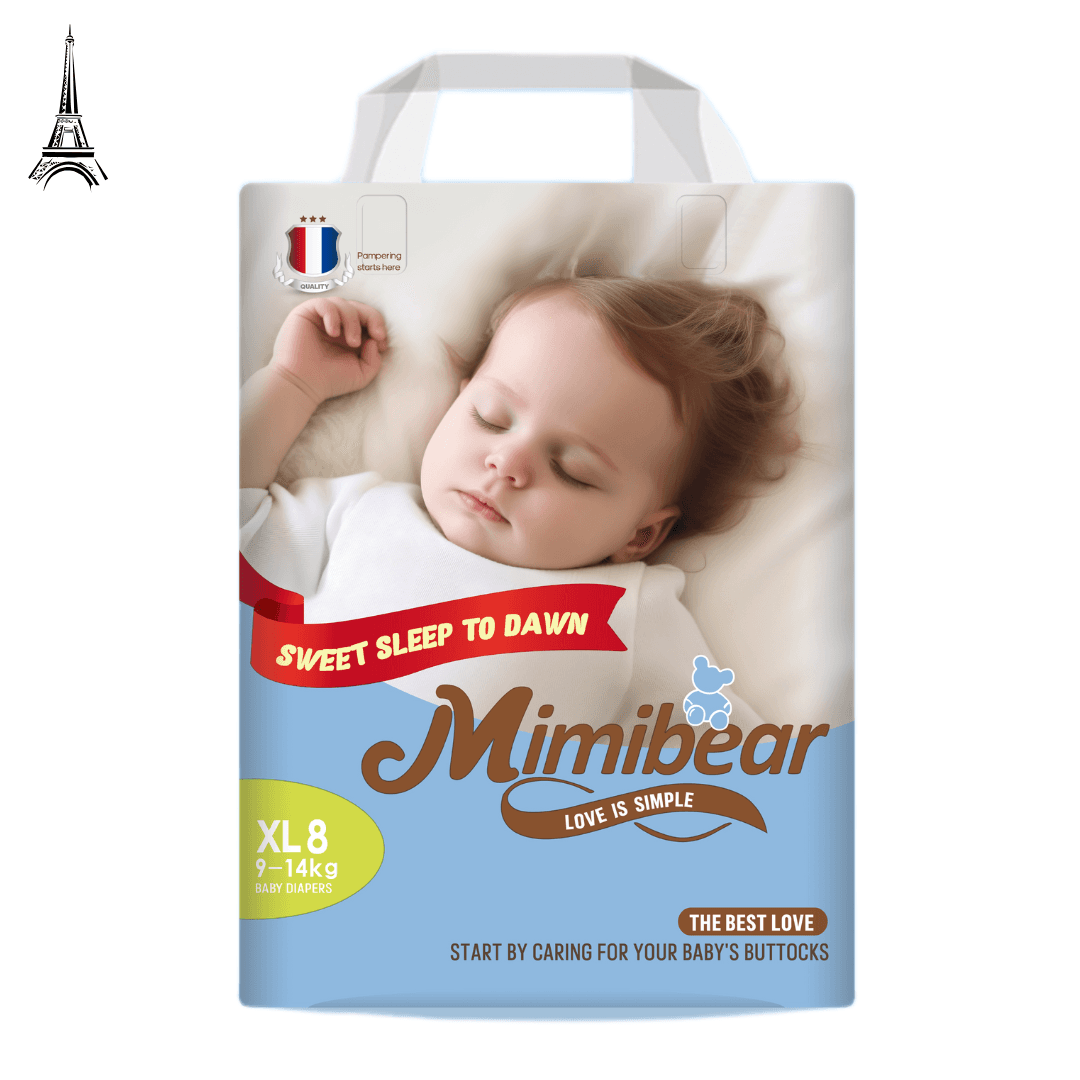 MIMIBEAR XL Size 8 Piece Regular Pack Premium Baby Diaper Pant Style
