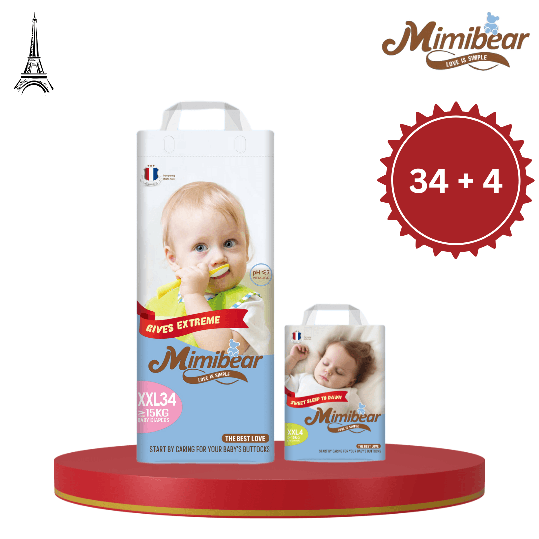 MIMIBEAR XXL Size 38 Piece Pack Premium Baby Diaper Pant Style