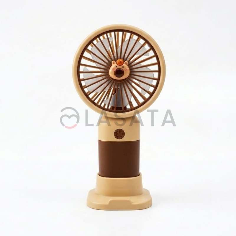 Sticker Free | Cute Design Mini Portable Fan with Lithium Rechargeable Battery | 3 Speed Mode Fan | USB fan | Type-C Rechargeable