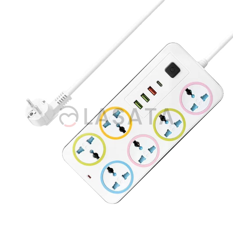 Osaka Power 3000W Multiplug/Extension Socket/Electric Cord Strips, 3 USB Port & C-Type Charging Port