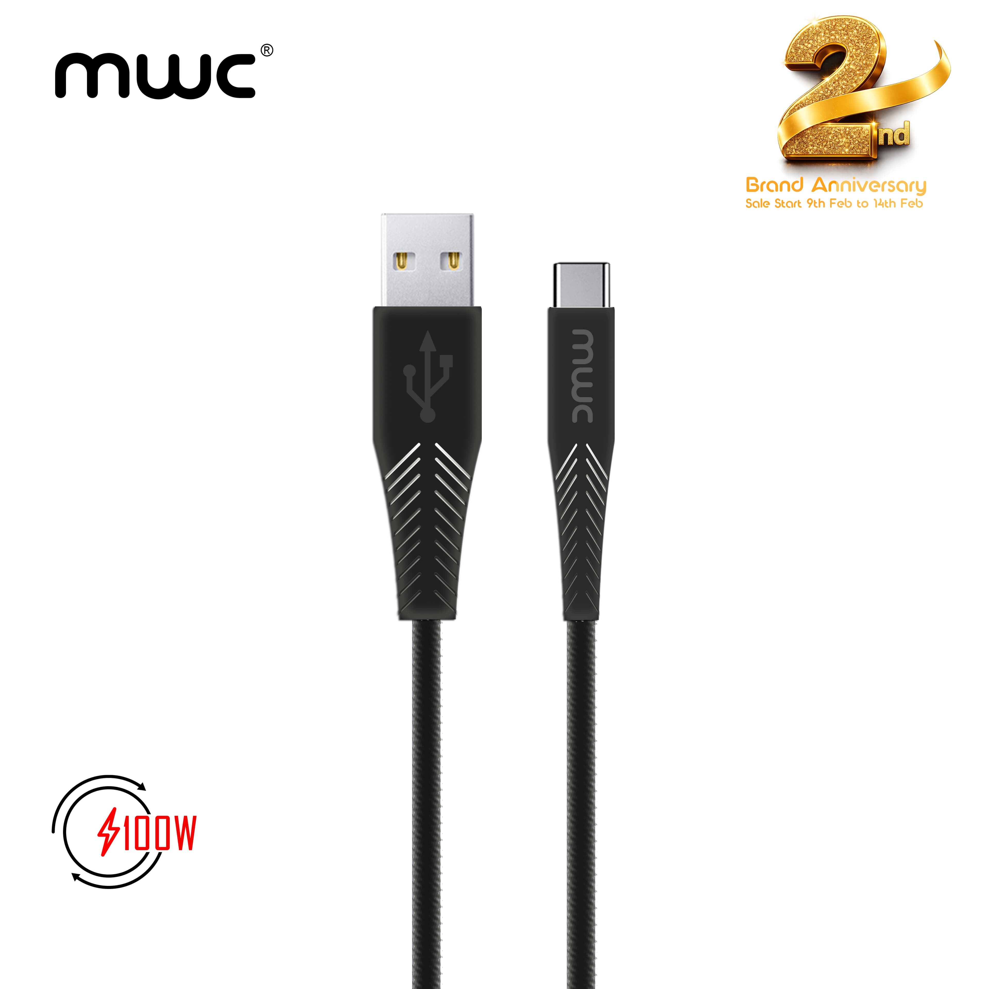 MWC MUC100W 100W USB-A To USB-C Fast Charging Cable