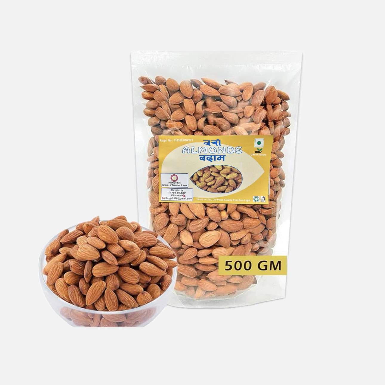 Almond / Badam / Dry Fruit Nut - 500Gm
