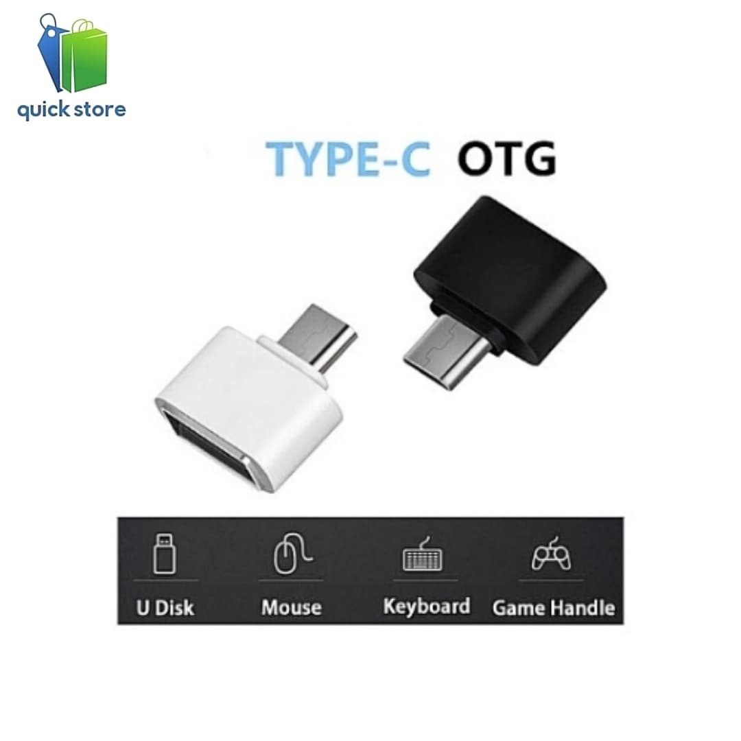 Portable Small Mini Type-C OTG - Black and White