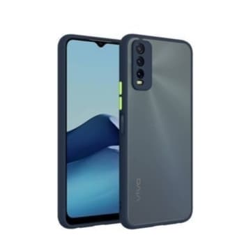 Vivo Y20/Y20i Camera Protection Matte Semi Hard Cover - Blue