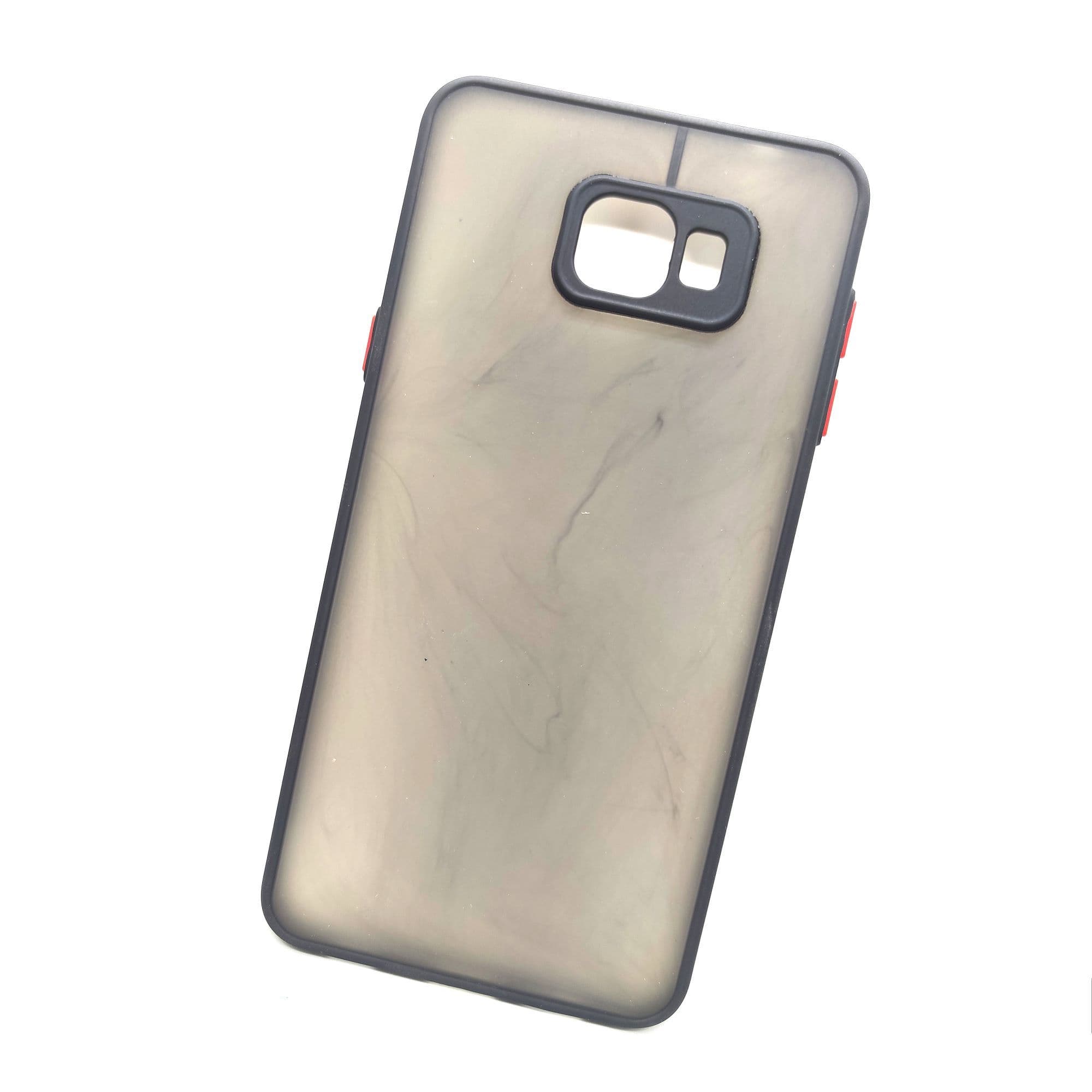 Samsung Galaxy C9 Pro Border Transparent Bumped Cover - Black