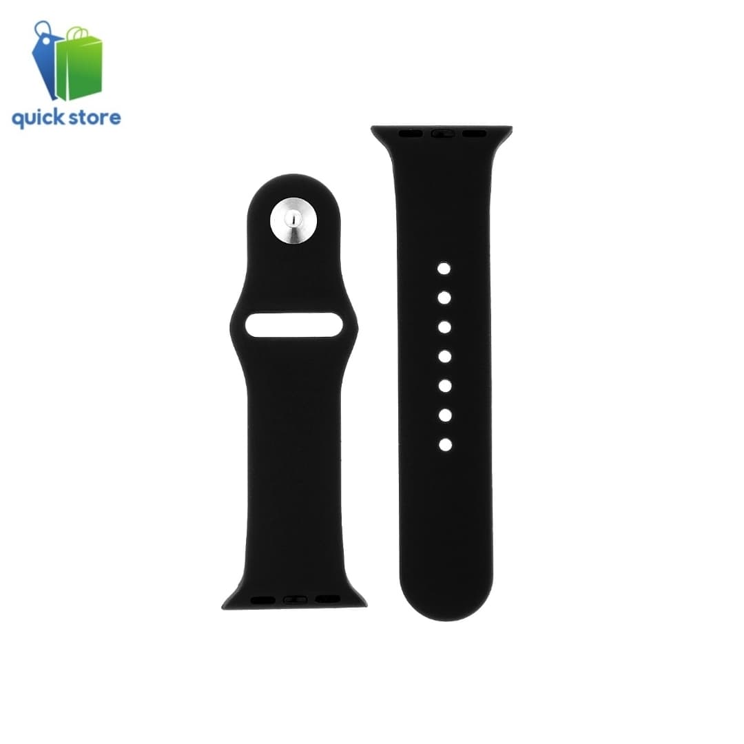 For Apple Watch Silicon Strap For 42/44 mm - Black (Freesize)