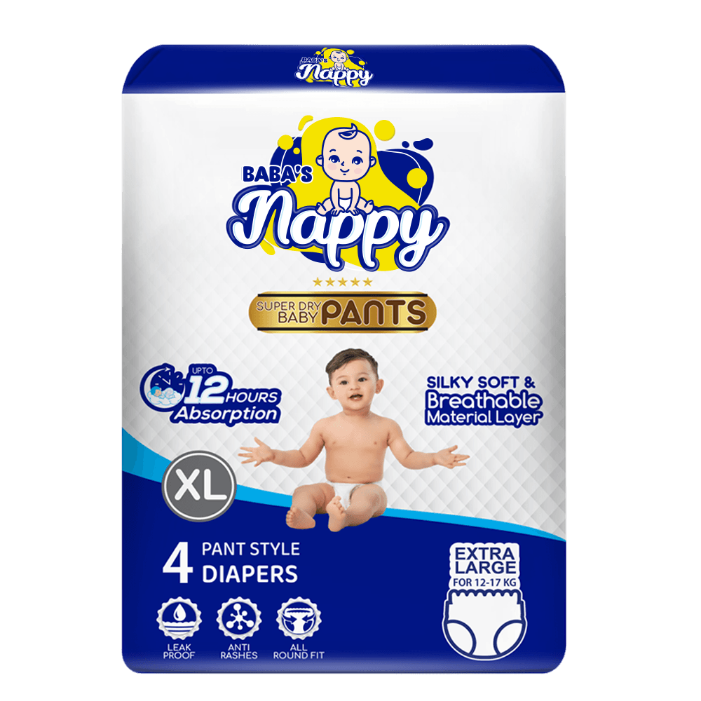 Baba's Nappy Baby Pull Up Diaper Small Pack, XL - 4 Pcs