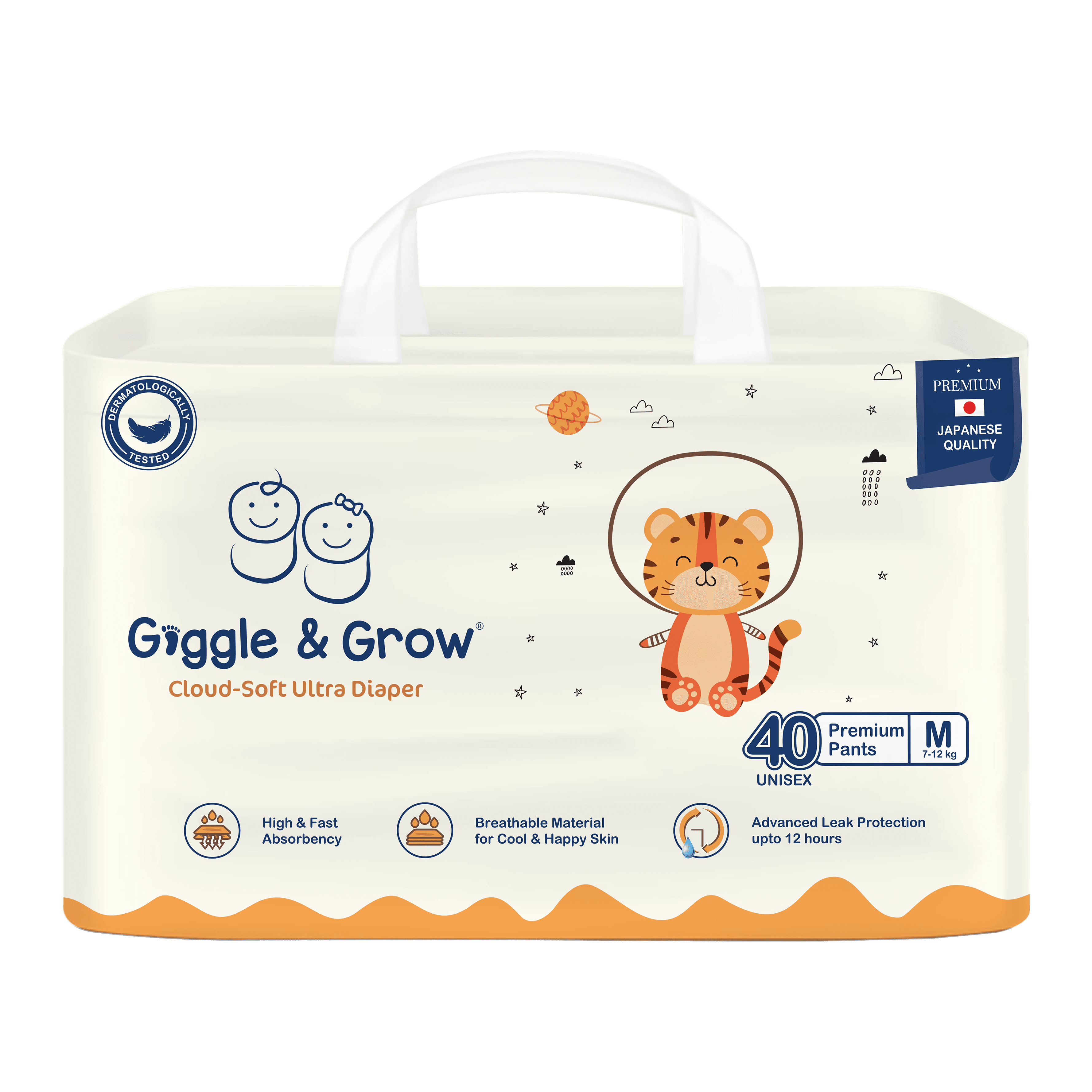 Giggle and Grow Baby Diaper - Medium (40pcs)