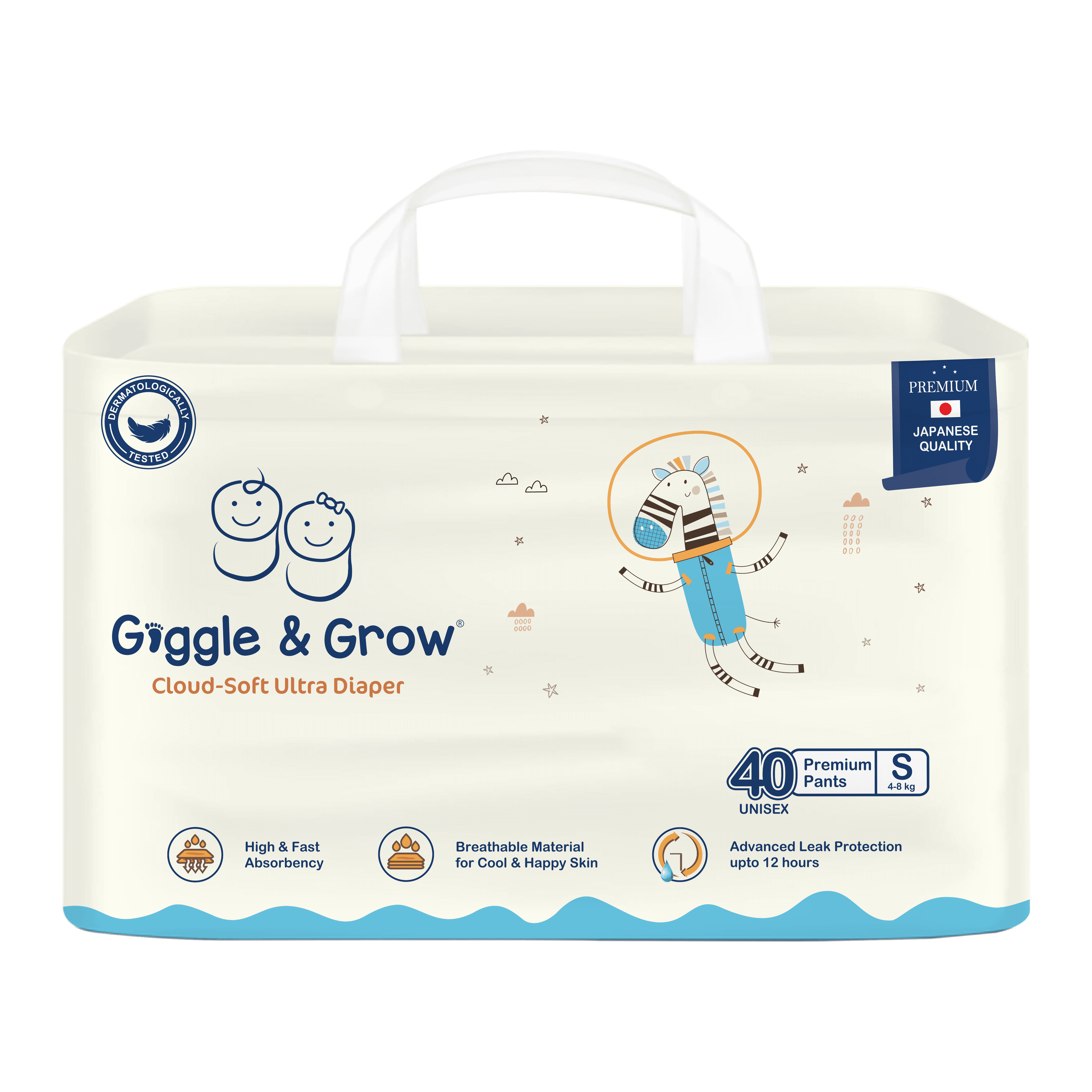Giggle and Grow Baby Diaper - Small (40pcs)