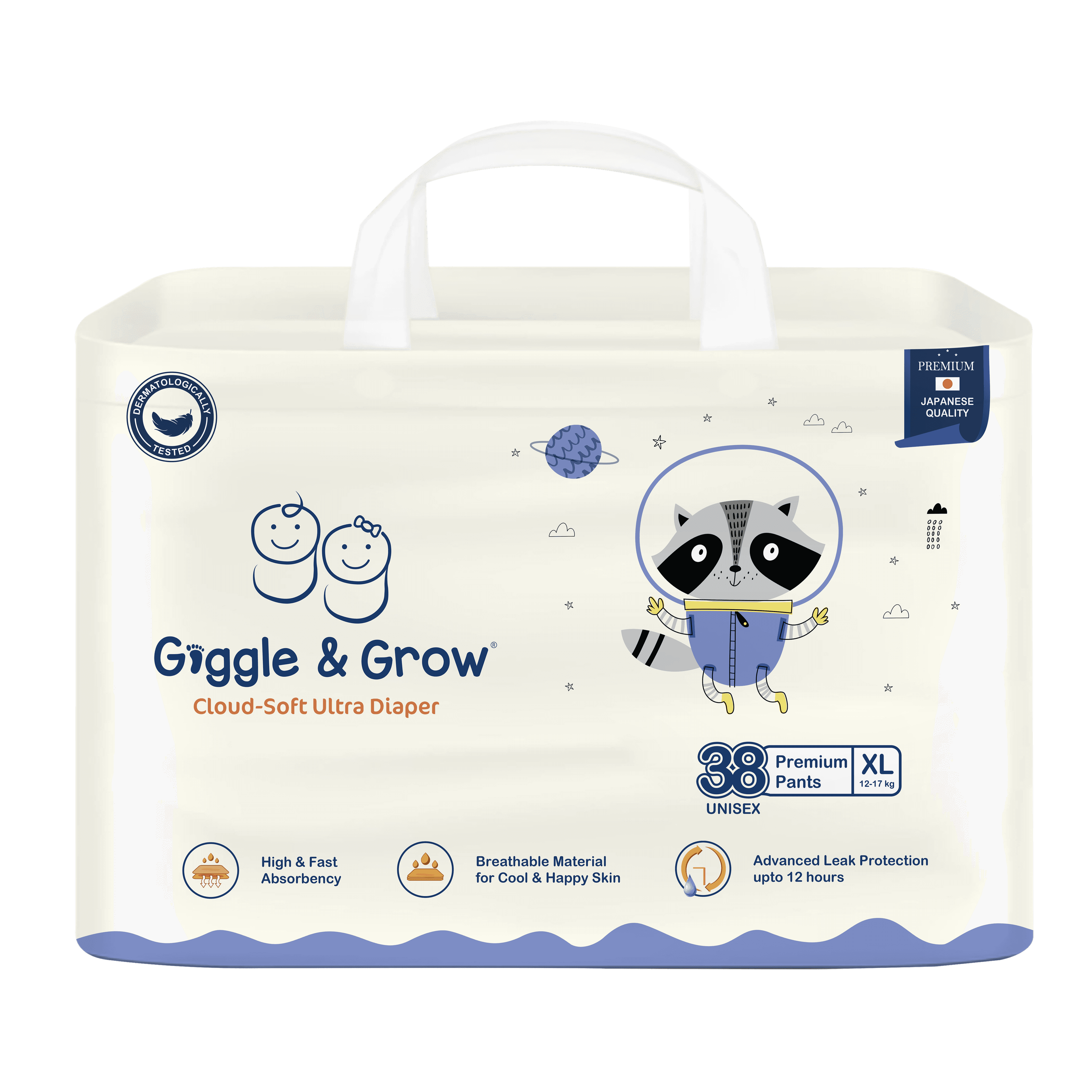 Giggle and Grow Baby Diaper - XL (38pcs)