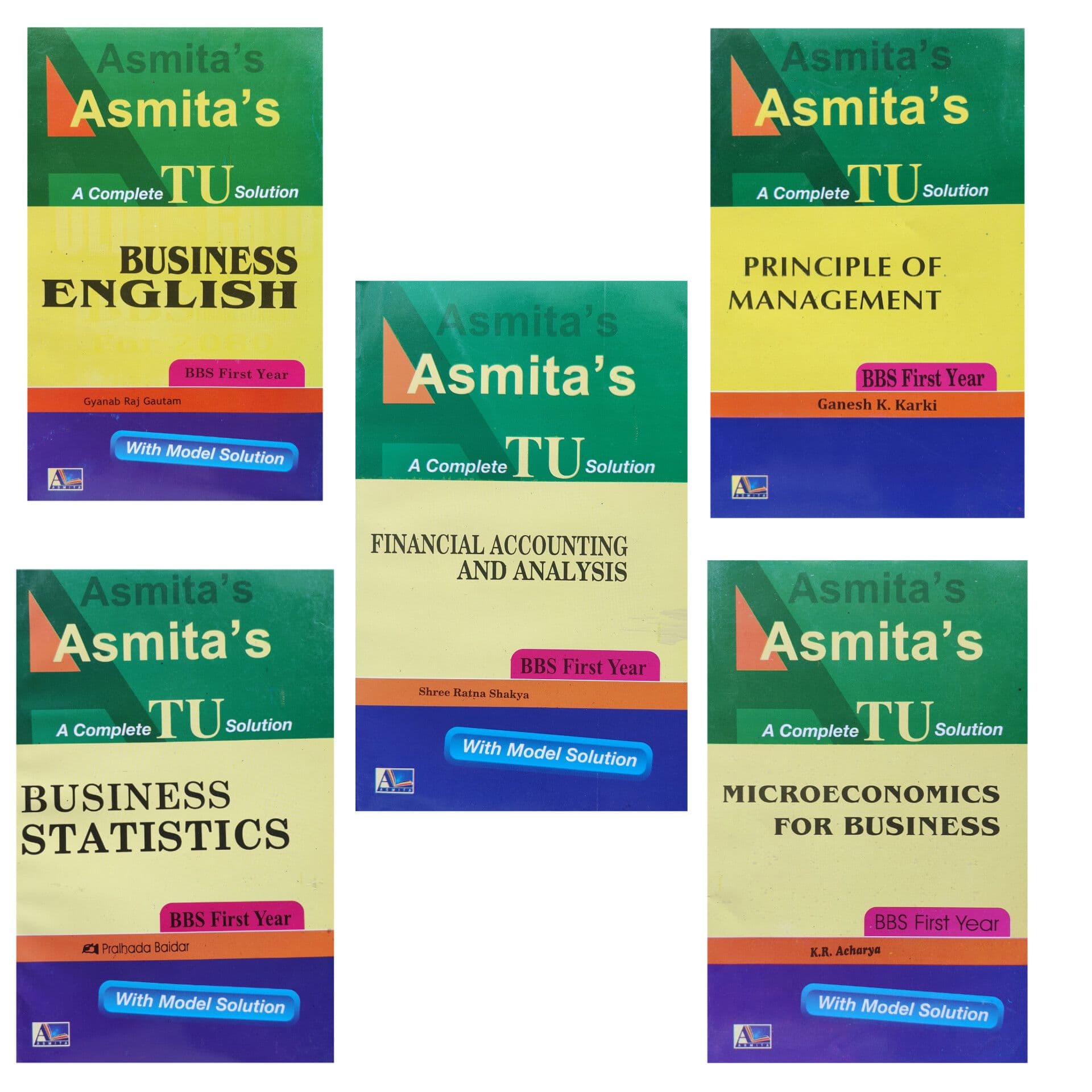 Asmita's Complete TU Solution for BBS 1st Year (English Medium) – All 5 Subjects | New Edition 2082