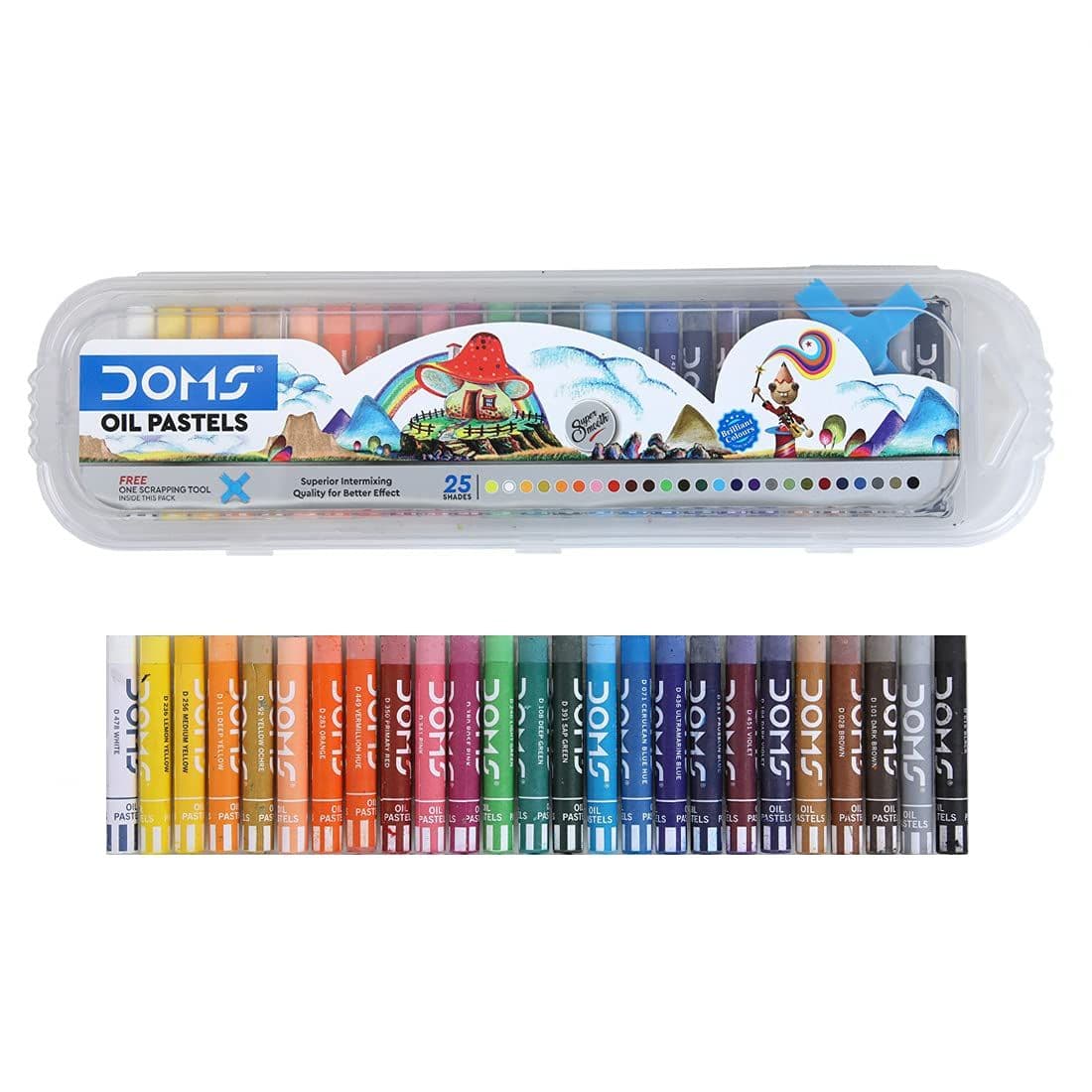 DOMS Oil Pastels (25 Shades) - Multicolor