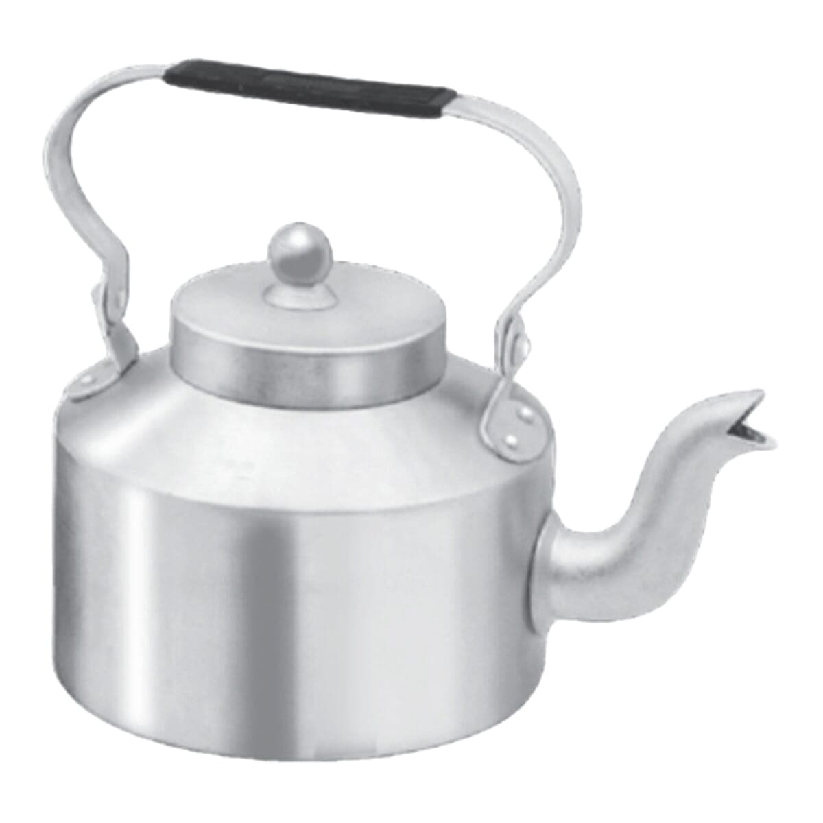 Traditional Aluminum Kettle 1 Litre - Silver