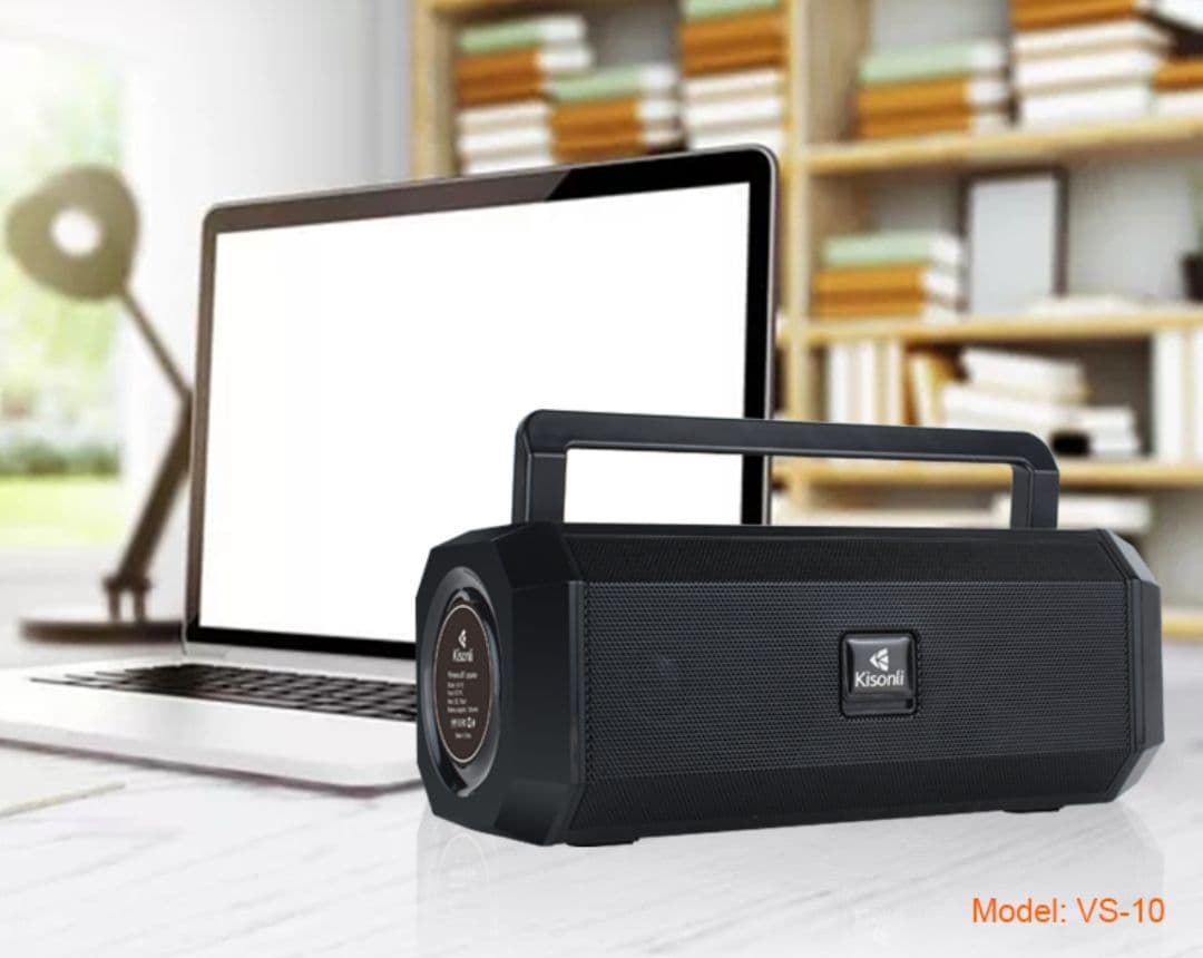 Kisonli VS-10 Portable Bluetooth Speaker - Black