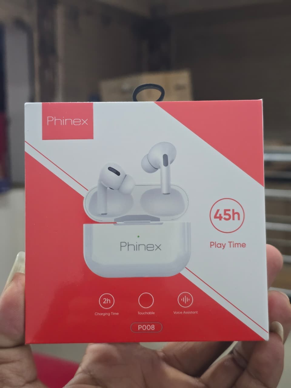 Phinex P008 Wireless Earbuds With Premium Sound - White