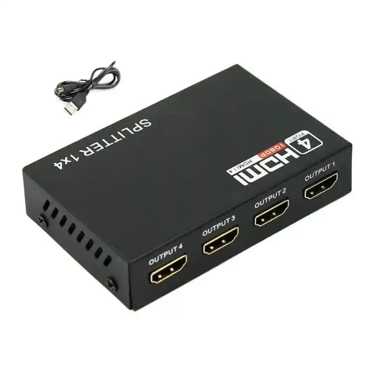 HDMI 1x4 Splitter Hub 1080p - Black