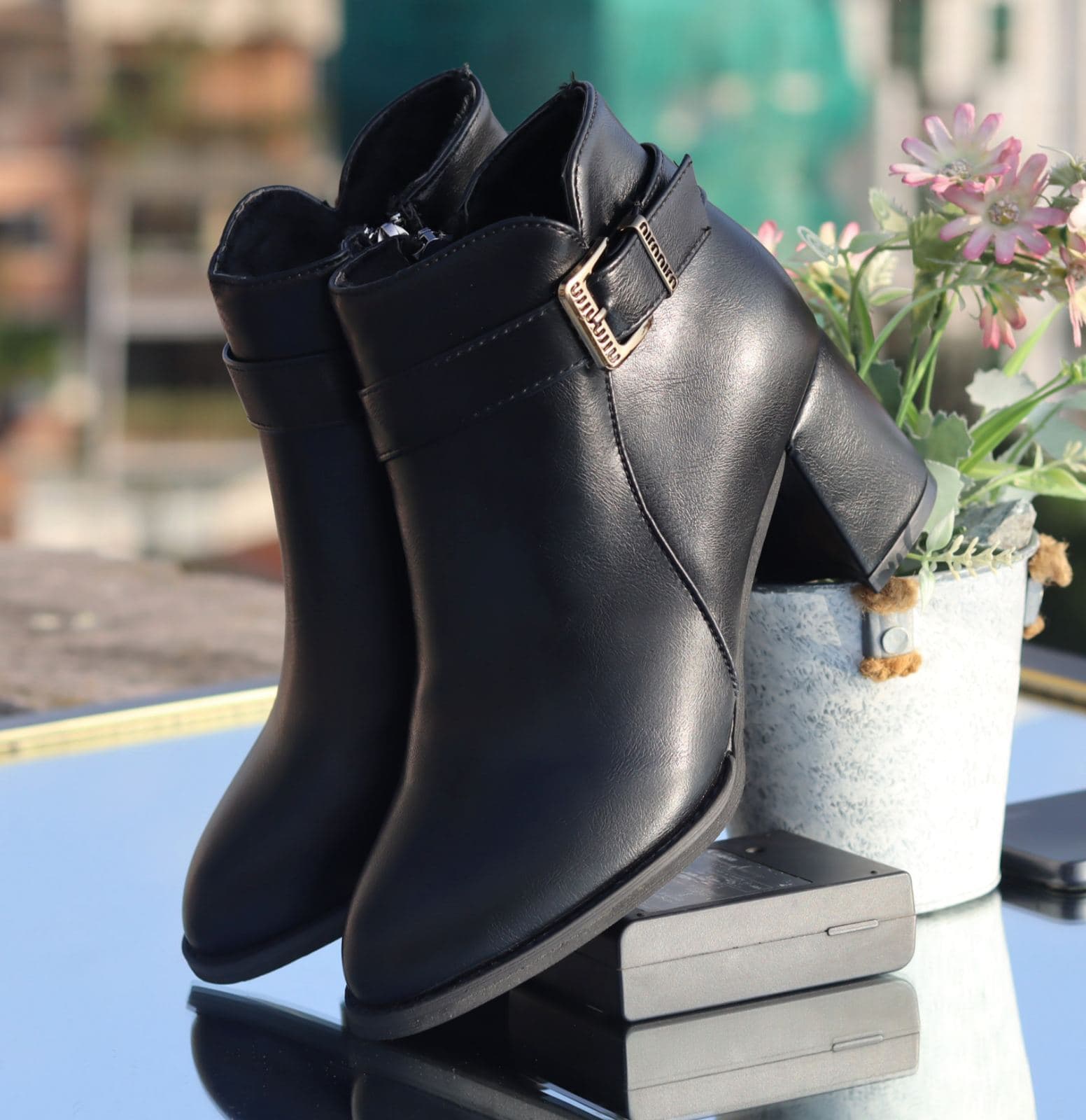Luxora Leather Winter Ankle Boots For Women