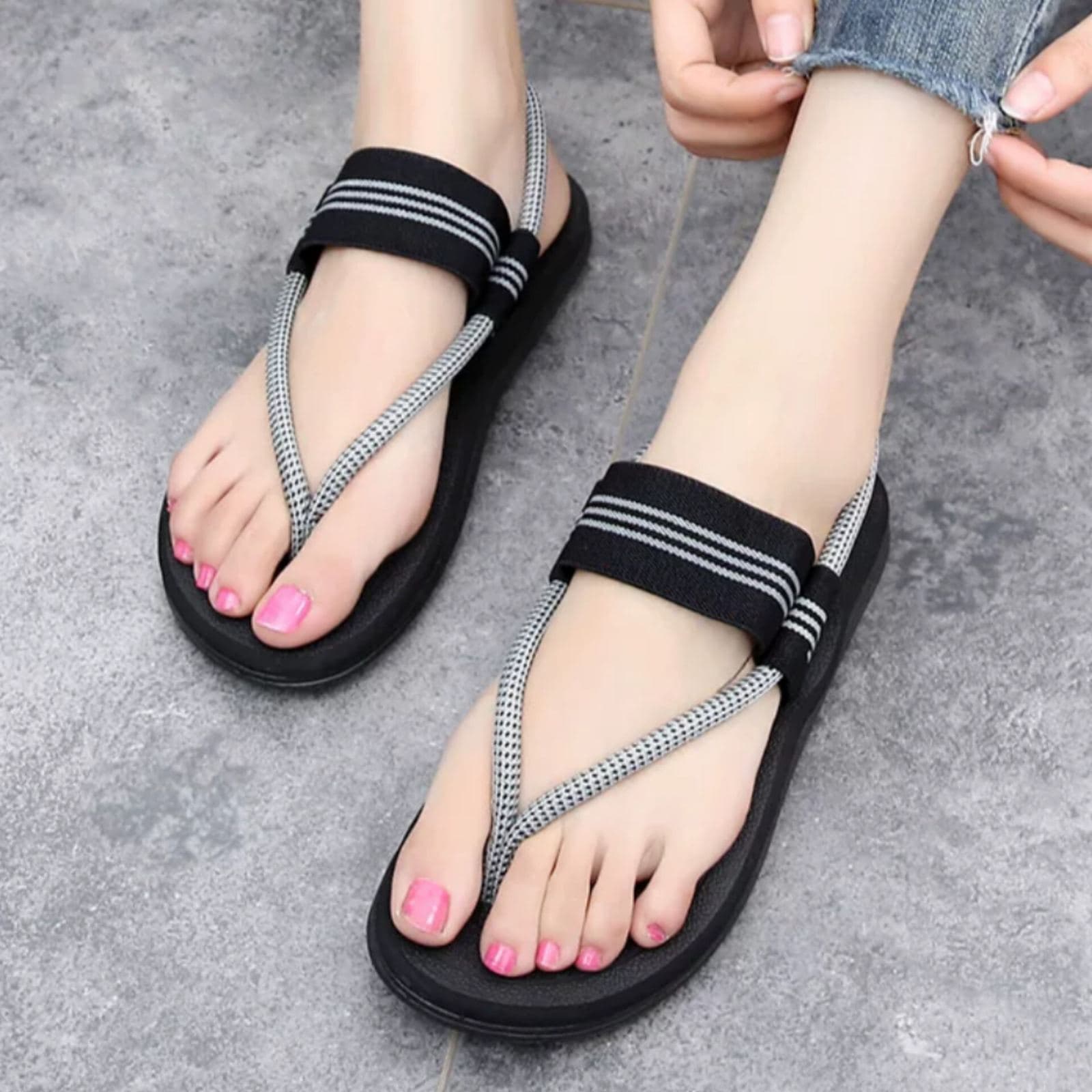 Elastic Strap Comfort Sandals For Women