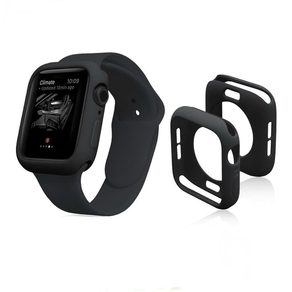 Apple Watch 2/3 42mm Soft Silicon Watch Case - Black