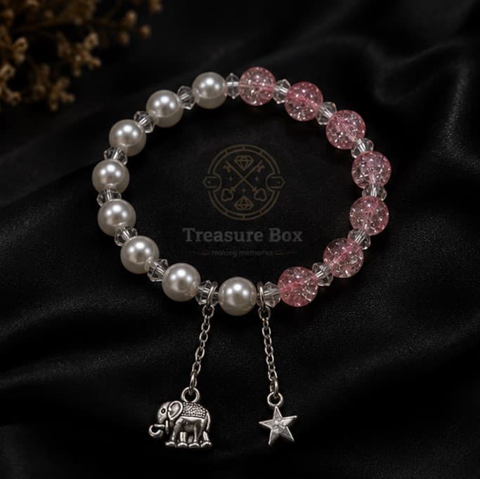 Blush Pink And Elegant Bead Bracelet For Women By Treasure Box Nepal