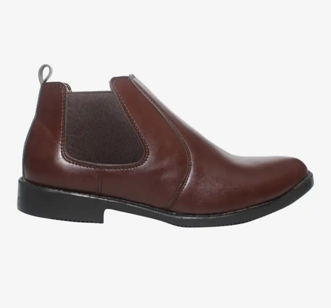 Brown Leather Ankle Boots For Men - Brown