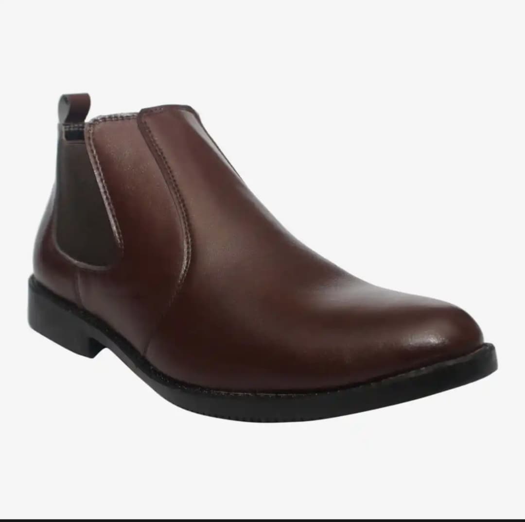 Brown Leather Ankle Boots For Men - Brown