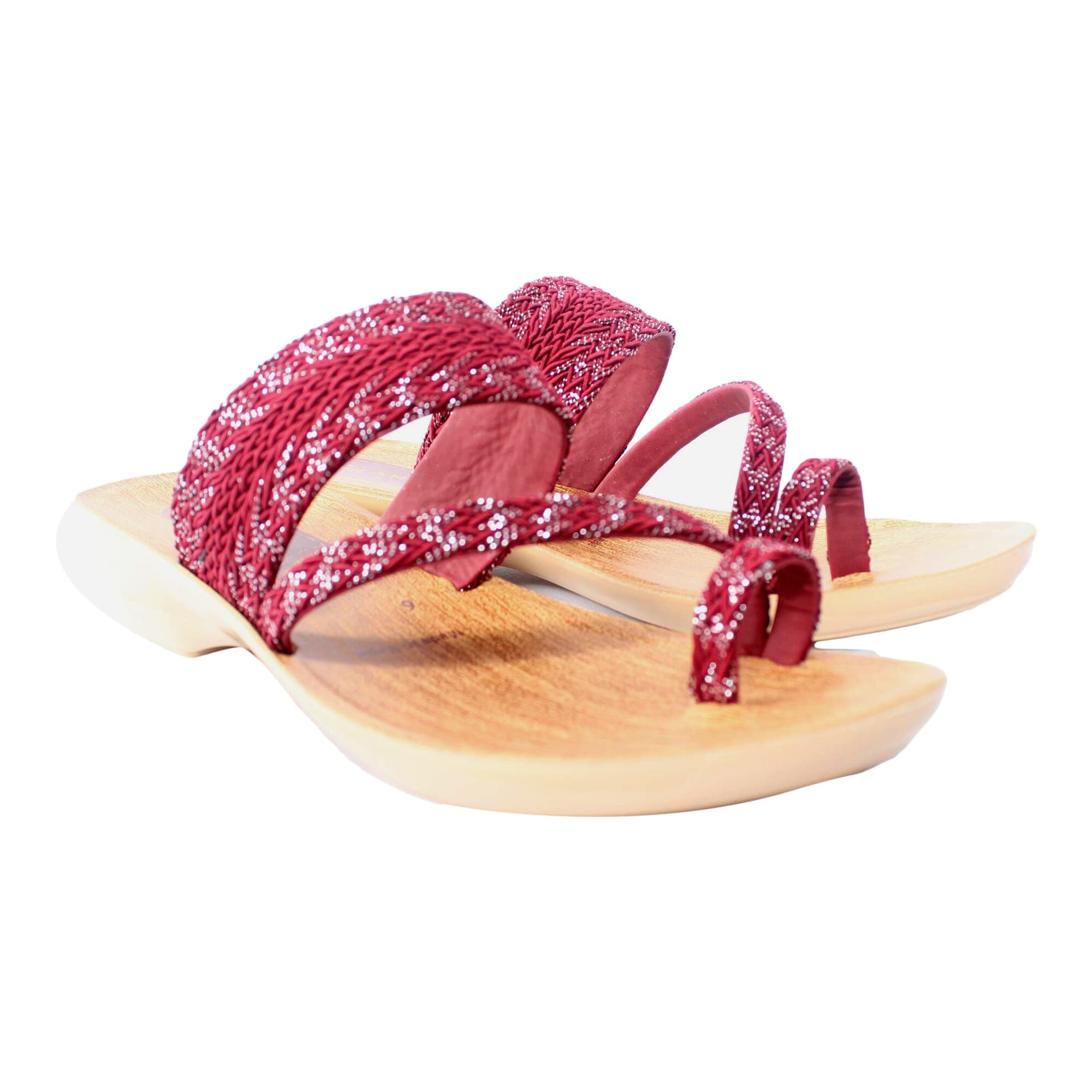 Red/Brown Color Milano Sandals For Women