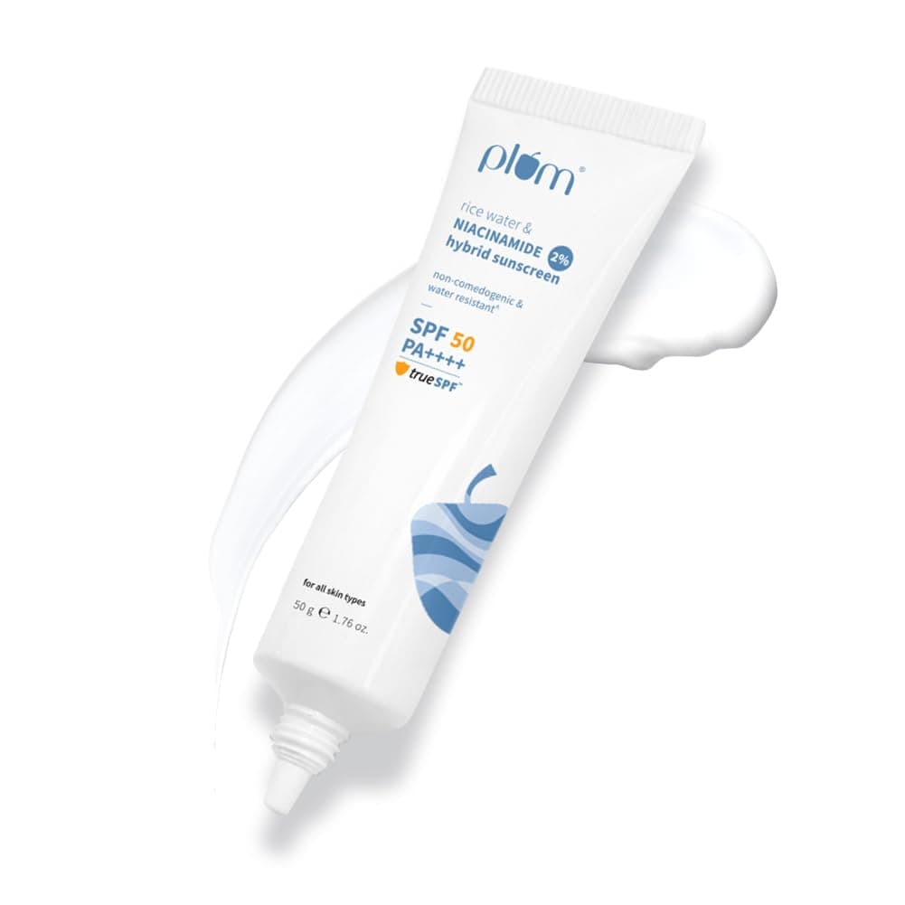 Plum 2% Niacinamide & Rice Water Sunscreen SPF50 PA+++ 50g