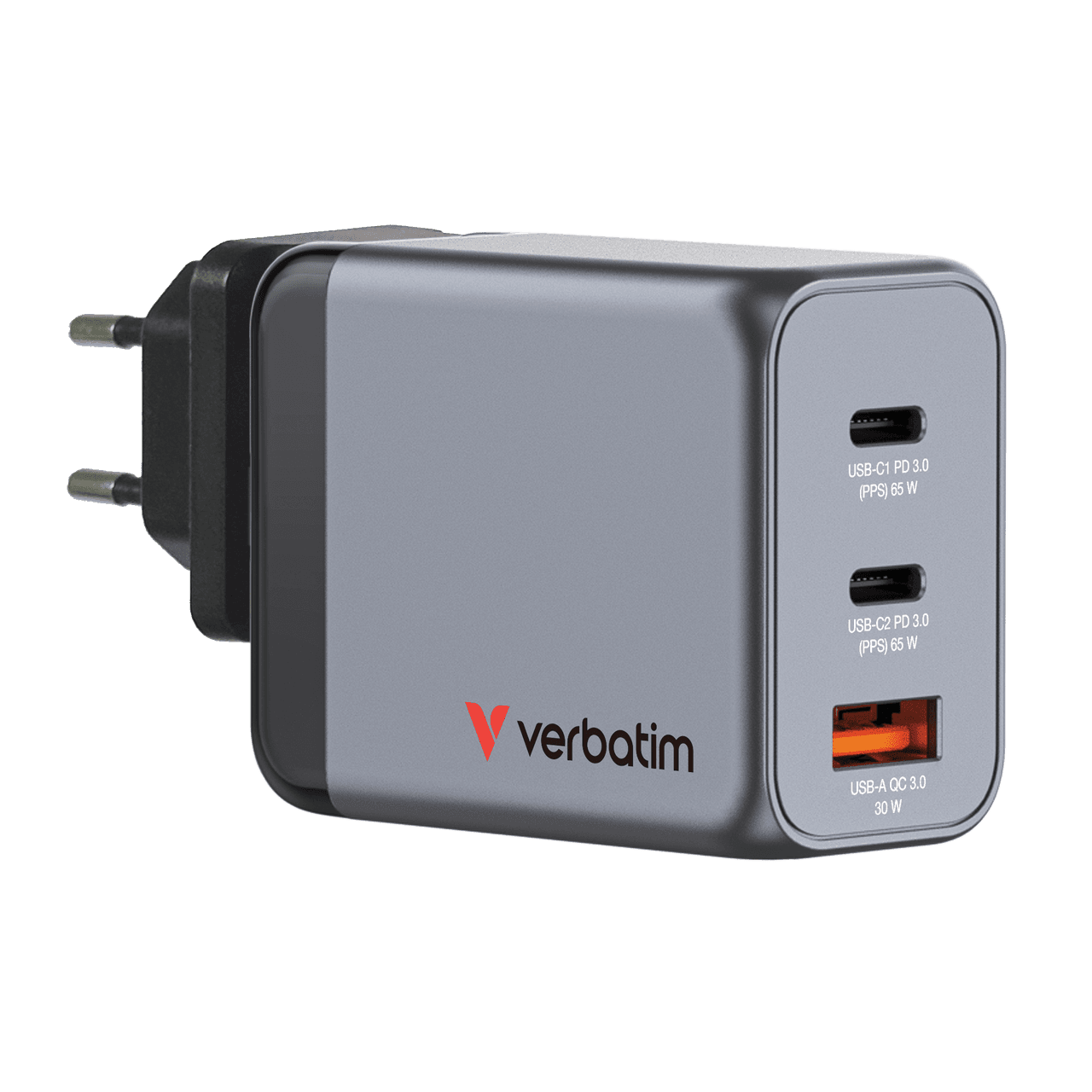 Verbatim 65W 3-Port GaN Wall Charger