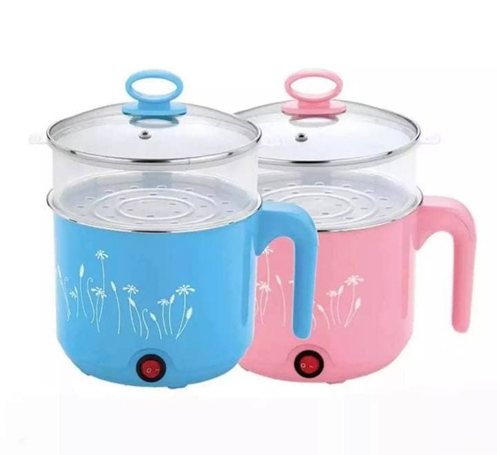 MTS Pot 2L Multifunction Pot Stainless Steel Electric Cooker Steamer Boiler Pot Steamer Multicooker, Fry & Steam 2in1 Pot
