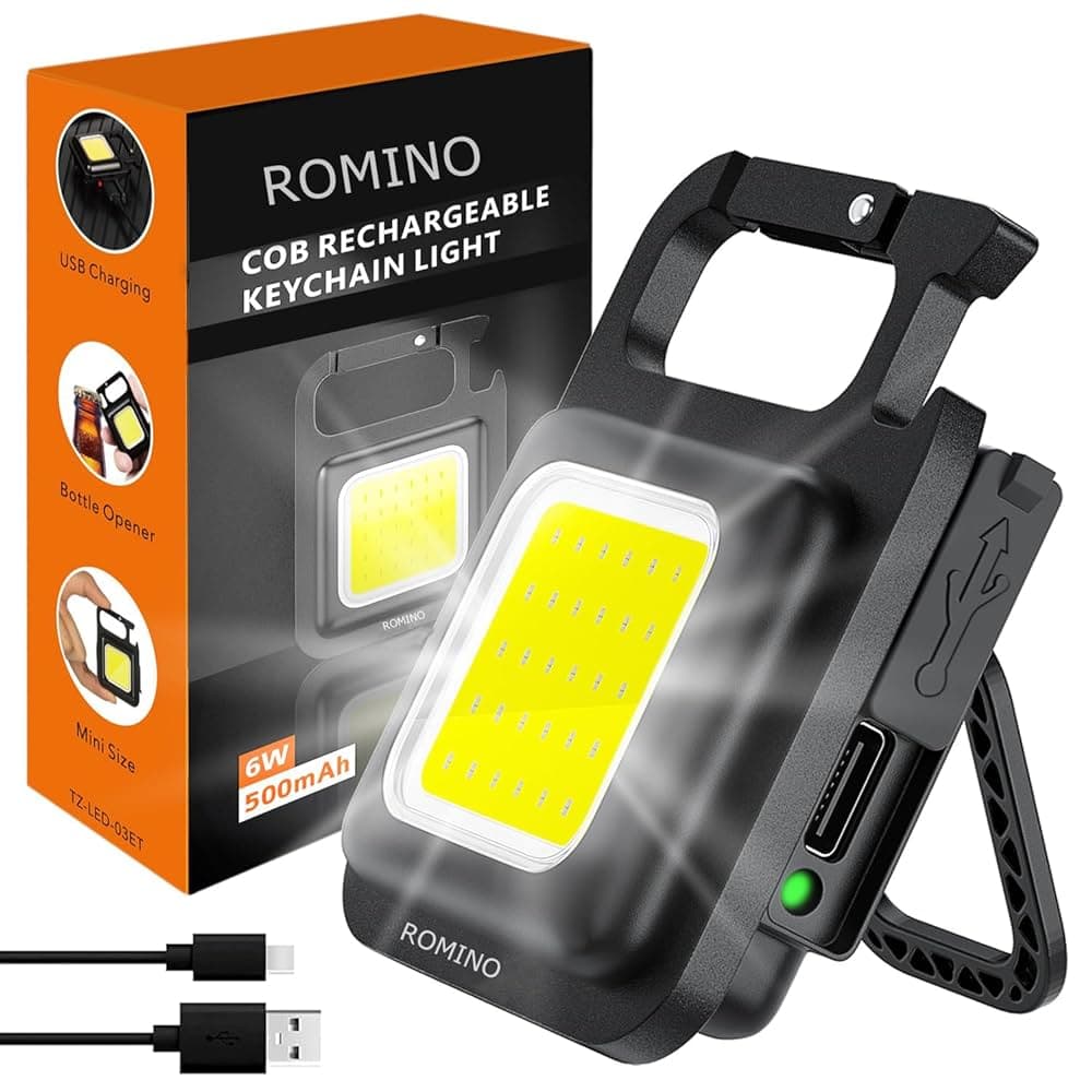 Mini Keychain LED Multi Functional Charging Emergency Light Portable Working Light