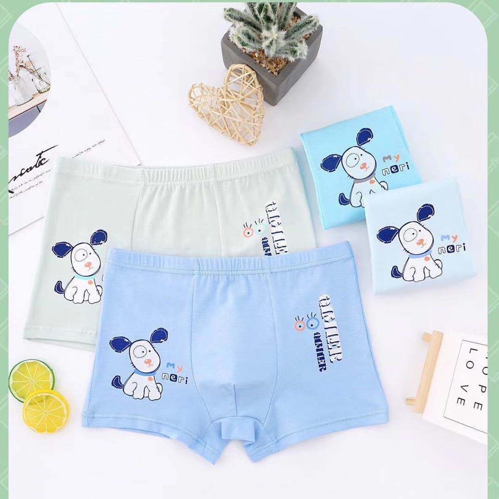 Cartoon Printed Boxer Panty - Underwear For Boys - 10 Pack
