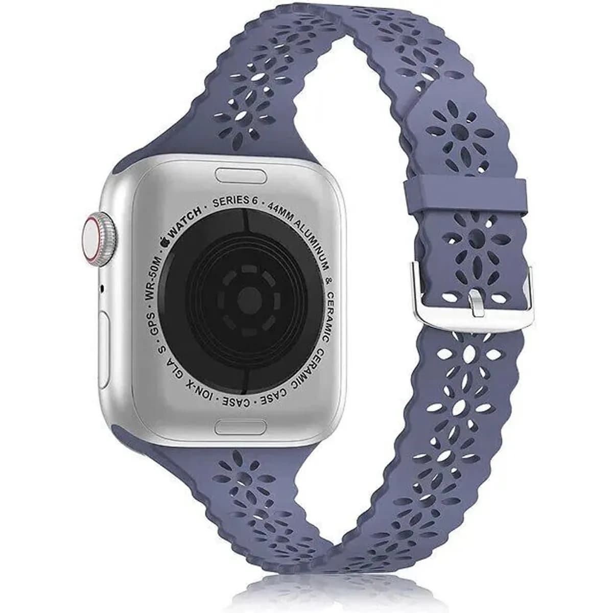 Lace Silicone Band For Apple Watch 42mm 44mm (Purple)