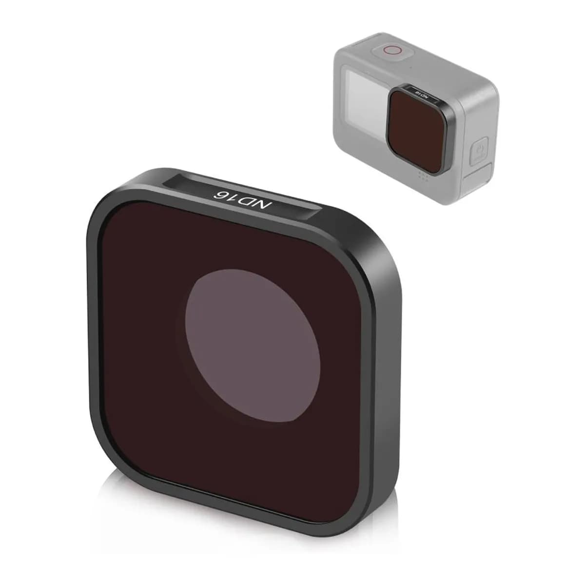 ND16 4-Stop Lens Filter For GoPro 8–12 – 1.2×1.2in