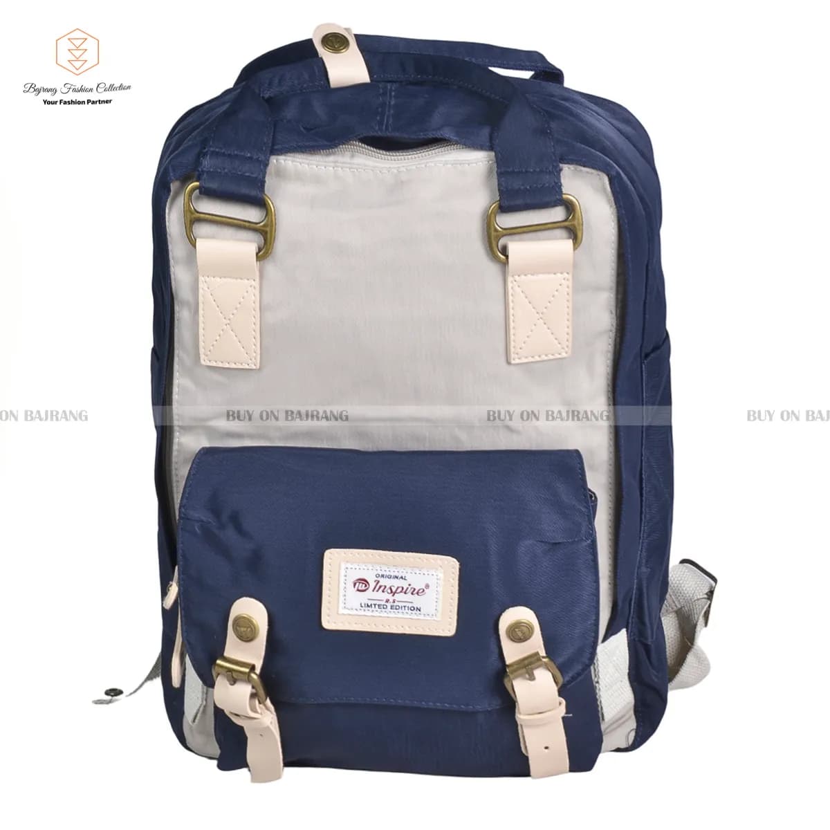 Waterproof Nylon Large Capacity Fashionable Women 15 Inch Laptop Backpack By Bajrang - Blue