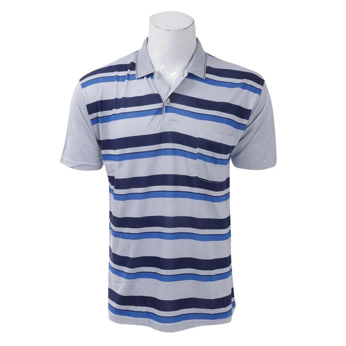 Summer Short-Sleeve Striped Polo Men T-Shirt By Bajrang