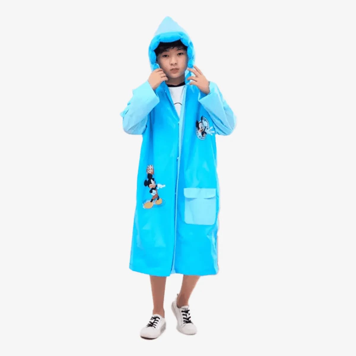 Kids Unisex Solid Cartoon Printed Raincoat(Print May Vary) By Bajrang