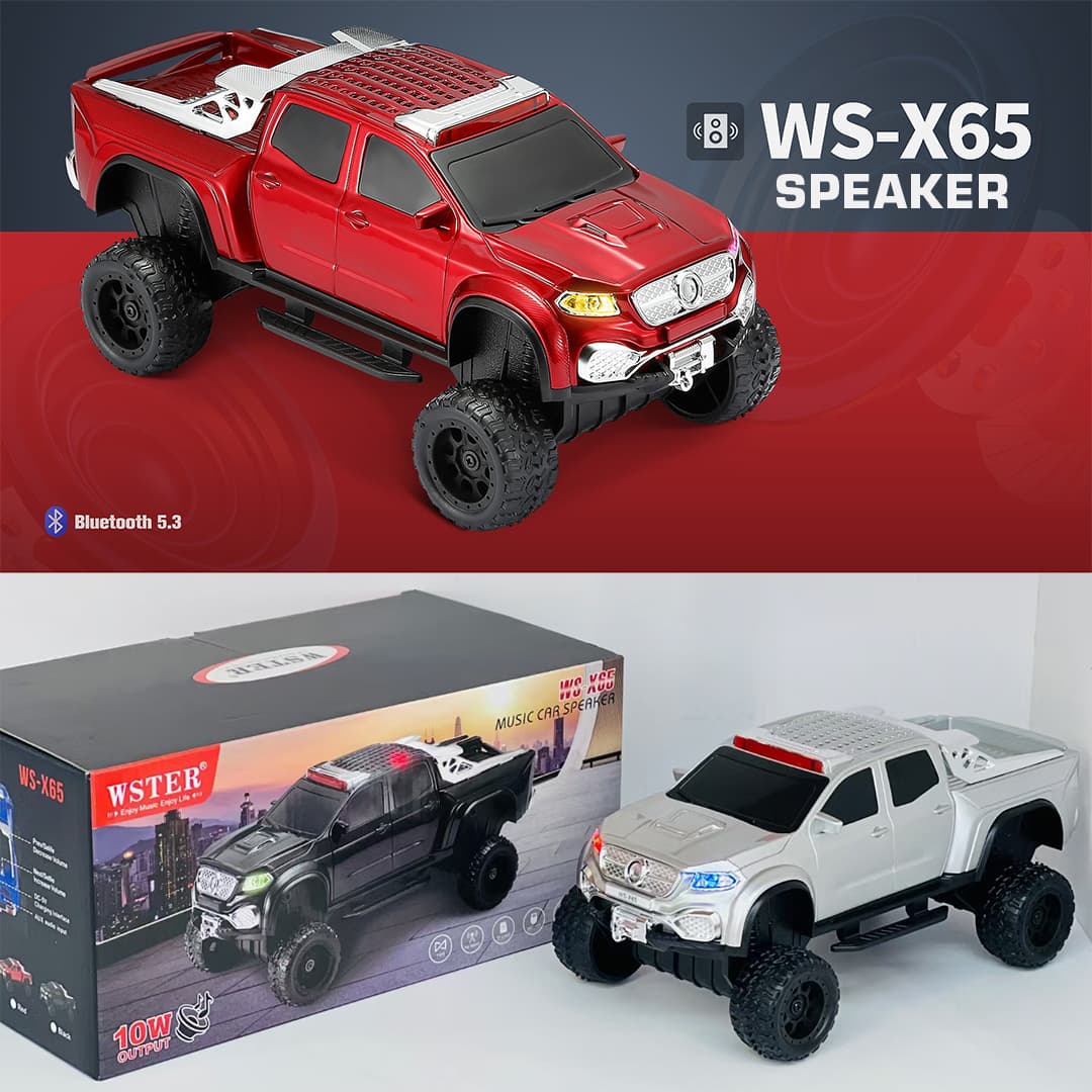 WS-X65 Car Speaker with Bluetooth 5.0 –(Multicolor)