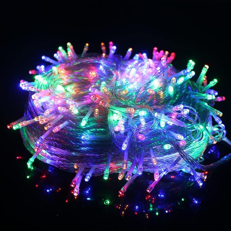 Tihar 100 LED Fairy Light In Copper 10 M Warm With Adapter Waterproof-(White Wire)