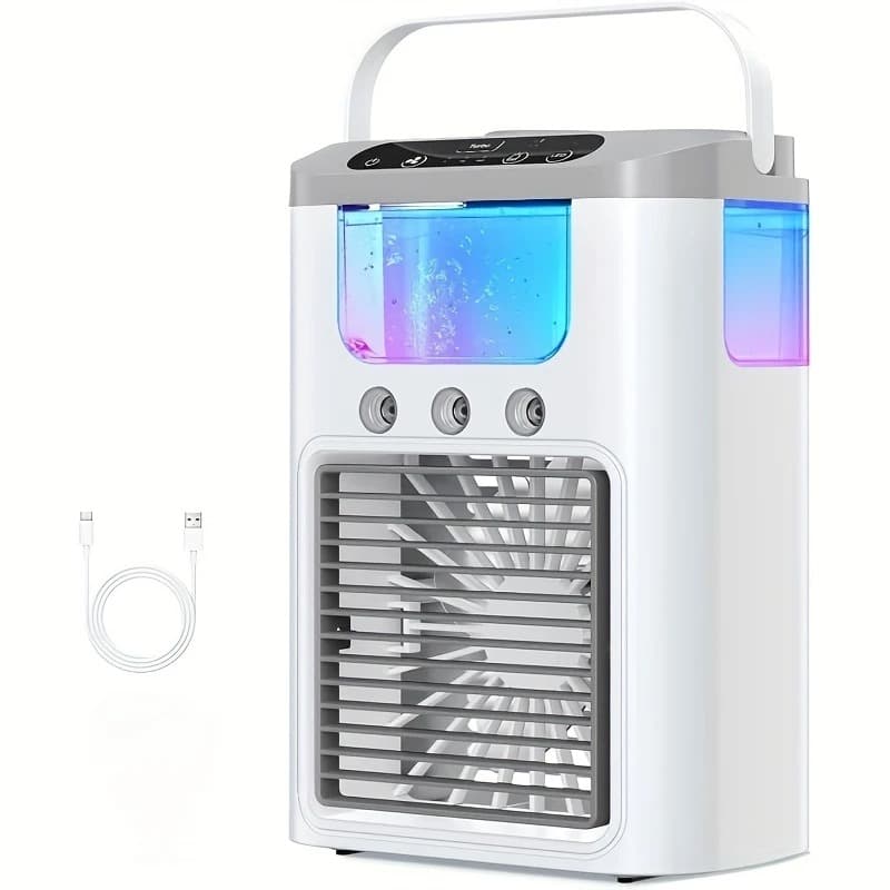 Mini Portable Air Cooler Fan with LED Display